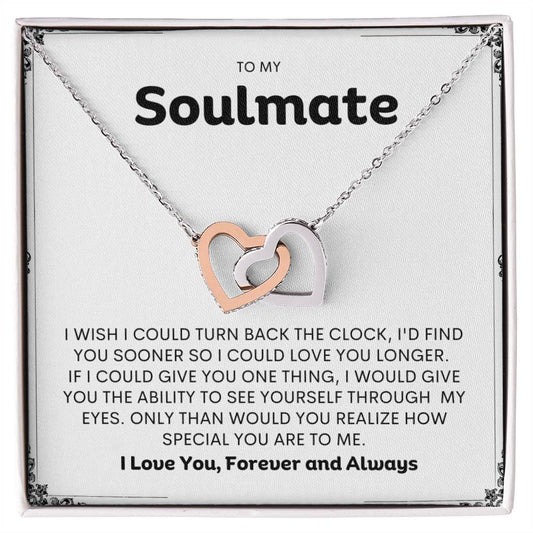 To My Soulmate | Interlocking Hearts necklace